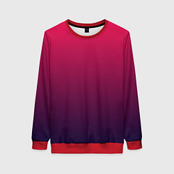 Свитшот женский RED to dark BLUE GRADIENT, цвет: 3D-красный