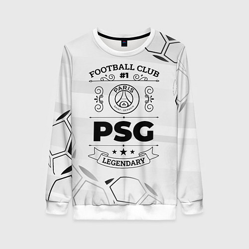 Женский свитшот PSG Football Club Number 1 Legendary / 3D-Белый – фото 1