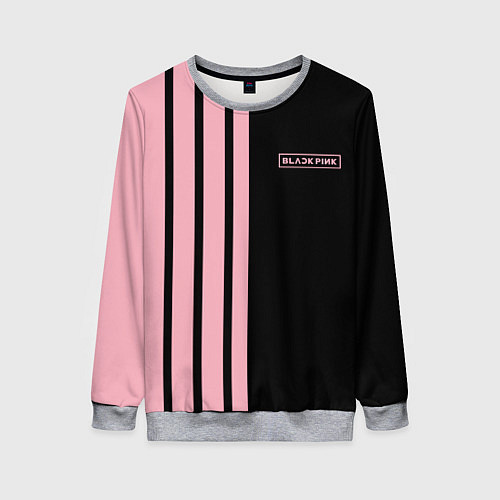 Женский свитшот BLACKPINK HALF BLACK-PINK MINI LOGO / 3D-Меланж – фото 1