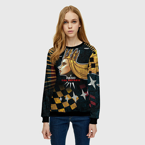 Женский свитшот Cs:go - The Empress 2022 Императрица / 3D-Черный – фото 3