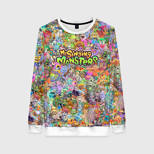 Женский свитшот MY SINGING MONSTERS ПЕРСОНАЖИ / 3D-Белый – фото 1