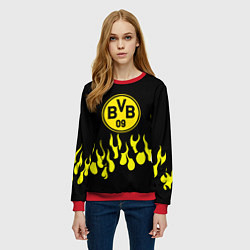 Свитшот женский Borussia пламя, цвет: 3D-красный — фото 2