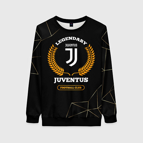 Женский свитшот Лого Juventus и надпись Legendary Football Club на / 3D-Черный – фото 1