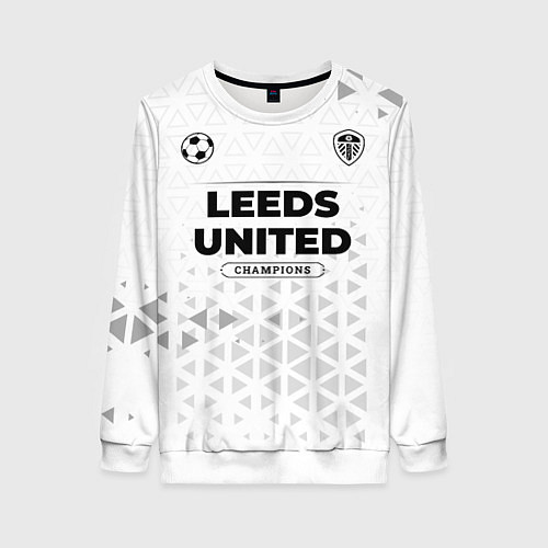 Женский свитшот Leeds United Champions Униформа / 3D-Белый – фото 1