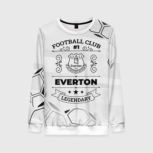 Женский свитшот Everton Football Club Number 1 Legendary / 3D-Белый – фото 1