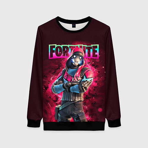 Женский свитшот Fortnite Bonehead Skin / 3D-Черный – фото 1