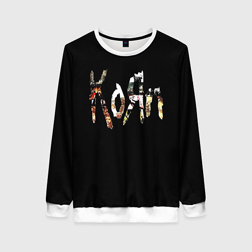 Женский свитшот KoЯn Korn лого / 3D-Белый – фото 1