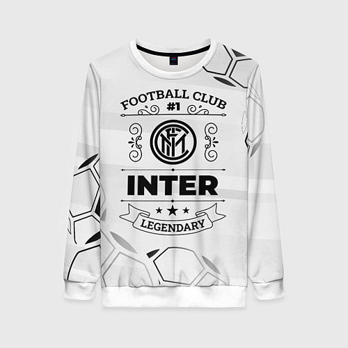 Женский свитшот Inter Football Club Number 1 Legendary / 3D-Белый – фото 1