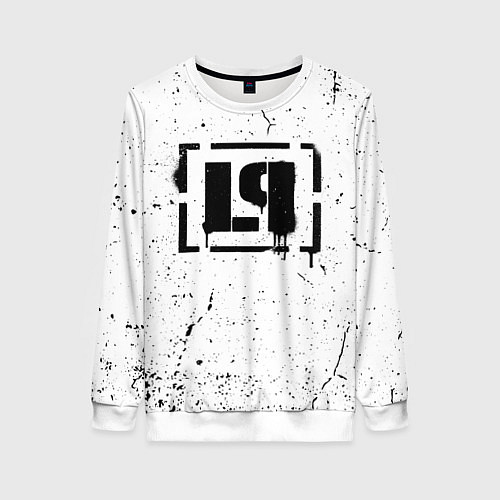 Женский свитшот Linkin Park брызги краски / 3D-Белый – фото 1