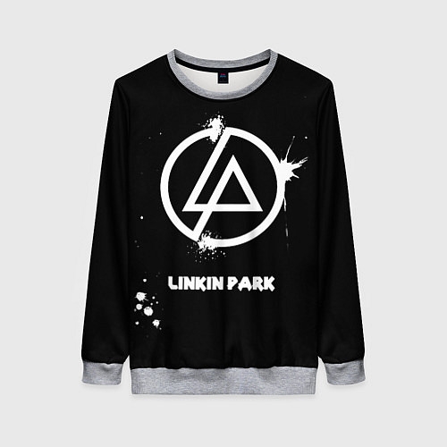 Женский свитшот Linkin Park логотип краской / 3D-Меланж – фото 1