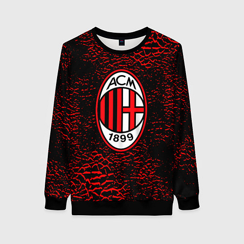 Женский свитшот Ac milan фк милан logo / 3D-Черный – фото 1