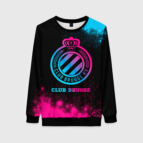 Женский свитшот Club Brugge Neon Gradient / 3D-Черный – фото 1