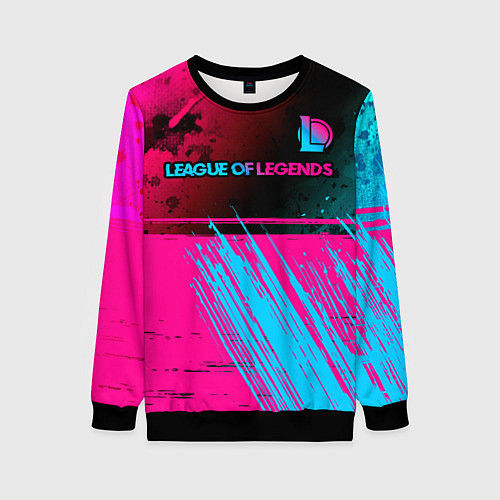 Женский свитшот League of Legends Neon Gradient / 3D-Черный – фото 1