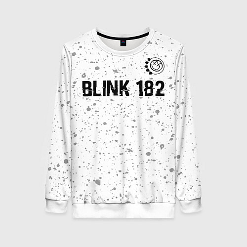 Женский свитшот Blink 182 Glitch на светлом фоне / 3D-Белый – фото 1