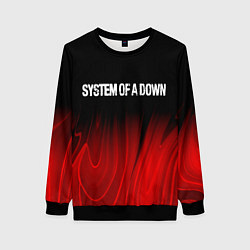 Свитшот женский System of a Down Red Plasma, цвет: 3D-черный