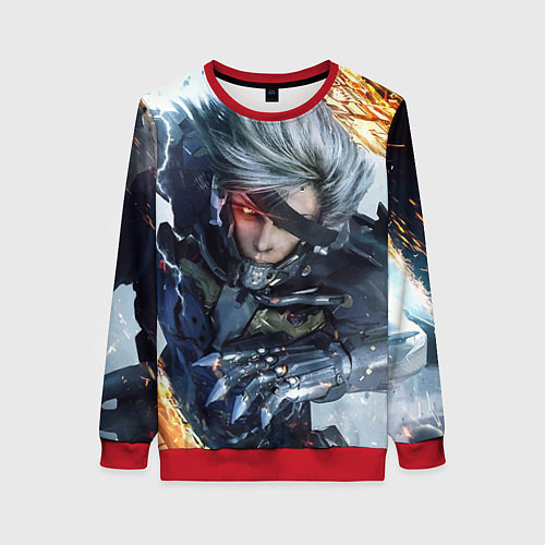 Женский свитшот Metal Gear Rising: Revengeance / 3D-Красный – фото 1