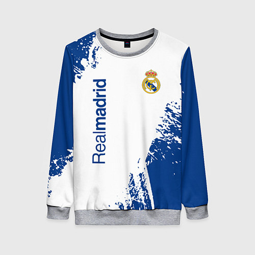 Женский свитшот Реал Мадрид краска / 3D-Меланж – фото 1