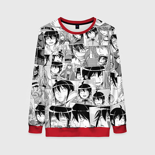 Женский свитшот Tsuki ga Michibiku Isekai Douchuu pattern / 3D-Красный – фото 1