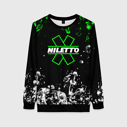 Женский свитшот Нилето niletto текстура воды / 3D-Черный – фото 1