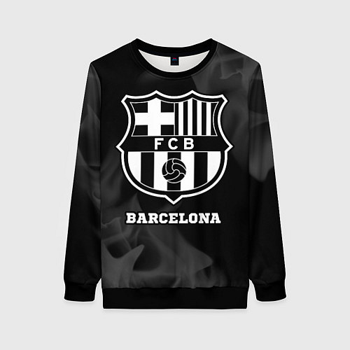 Женский свитшот Barcelona Sport на темном фоне / 3D-Черный – фото 1