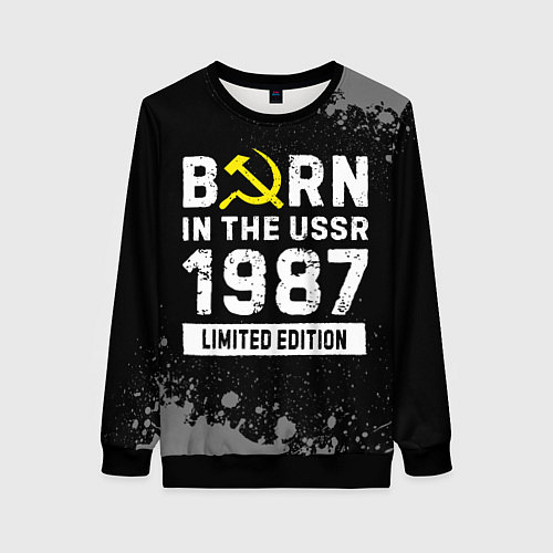 Женский свитшот Born In The USSR 1987 year Limited Edition / 3D-Черный – фото 1