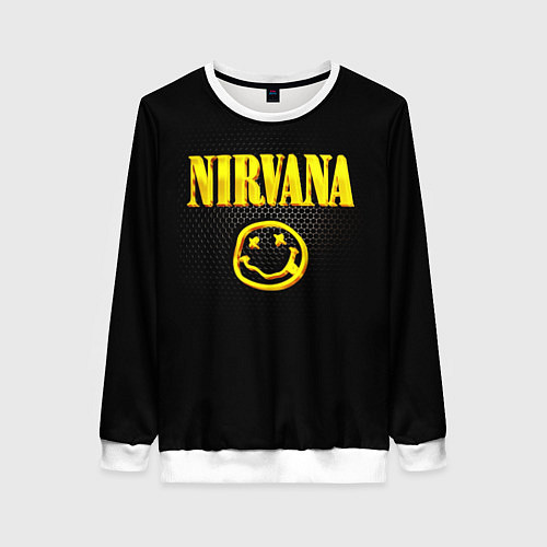 Женский свитшот NIRVANA соты / 3D-Белый – фото 1