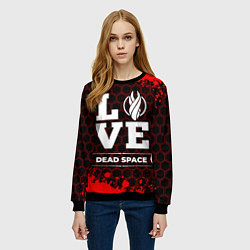 Свитшот женский Dead Space Love Классика, цвет: 3D-черный — фото 2