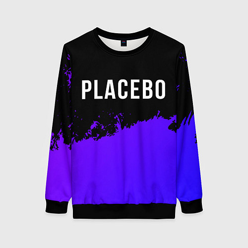 Женский свитшот Placebo Purple Grunge / 3D-Черный – фото 1