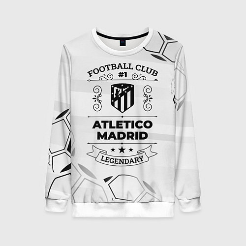 Женский свитшот Atletico Madrid Football Club Number 1 Legendary / 3D-Белый – фото 1