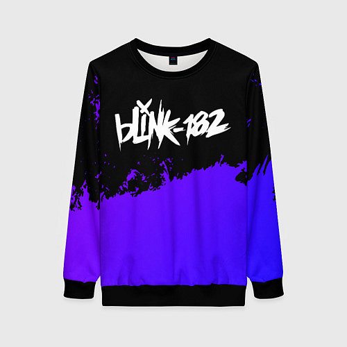 Женский свитшот Blink 182 Purple Grunge / 3D-Черный – фото 1