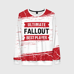 Женский свитшот Fallout: красные таблички Best Player и Ultimate