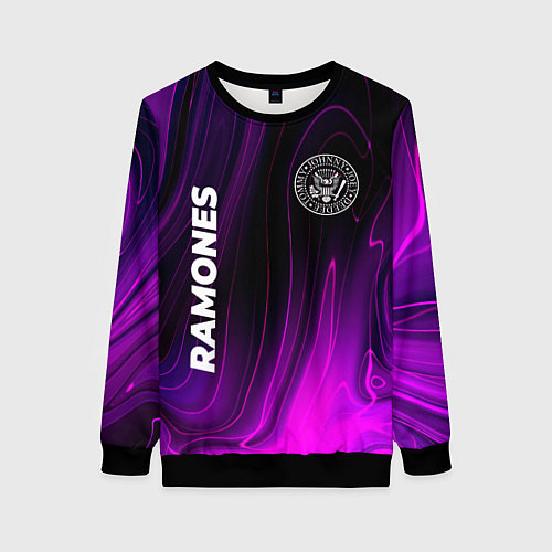 Женский свитшот Ramones Violet Plasma / 3D-Черный – фото 1