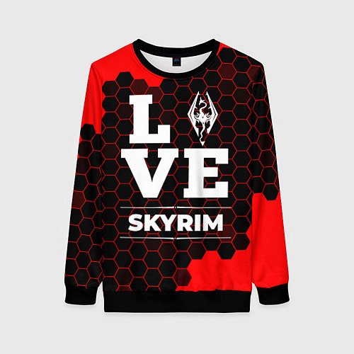 Женский свитшот Skyrim Love Классика / 3D-Черный – фото 1