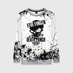 Свитшот женский Five Finger Death Punch - мелкие трещины, цвет: 3D-меланж