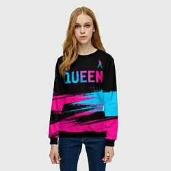 Свитшот женский Queen Neon Gradient, цвет: 3D-черный — фото 2