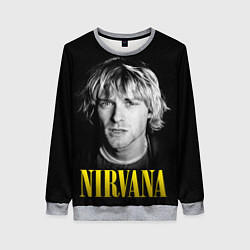 Свитшот женский Nirvana - Kurt Donald Cobain, цвет: 3D-меланж