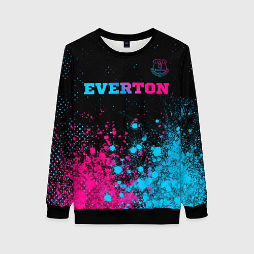 Женский свитшот Everton - neon gradient / 3D-Черный – фото 1