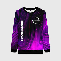 Свитшот женский Evanescence violet plasma, цвет: 3D-черный