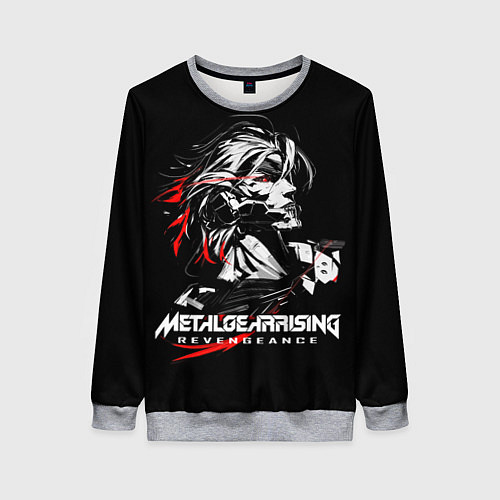 Женский свитшот Metal Gear Rising - game hero / 3D-Меланж – фото 1