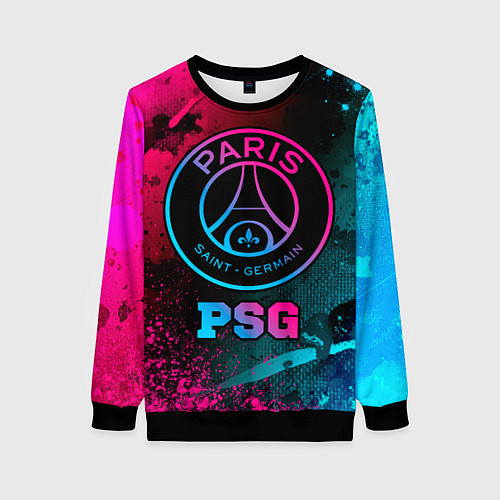 Женский свитшот PSG - neon gradient / 3D-Черный – фото 1