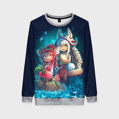 Женский свитшот Наначи и Митти из аниме Сделано в бездне / 3D-Меланж – фото 1