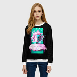 Свитшот женский Бюст Горгоны, цвет: 3D-белый — фото 2