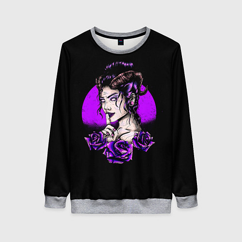 Женский свитшот Готическая Ведьма / 3D-Меланж – фото 1