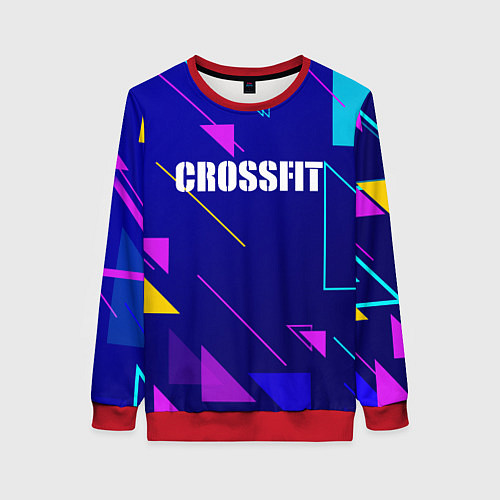 Женский свитшот Дефрагментация - Crossfit / 3D-Красный – фото 1