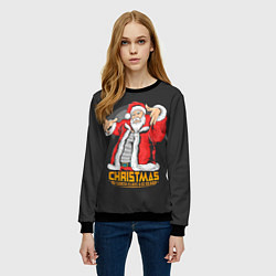 Свитшот женский DJ Santa and DJ BEARD, цвет: 3D-черный — фото 2