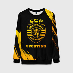 Женский свитшот Sporting - gold gradient