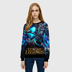 Свитшот женский Коллаж LoL - Legue of Legends, цвет: 3D-черный — фото 2