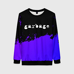 Женский свитшот Garbage purple grunge