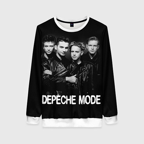 Женский свитшот Depeche Mode - black & white portrait / 3D-Белый – фото 1