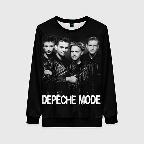 Женский свитшот Depeche Mode - black & white portrait / 3D-Черный – фото 1